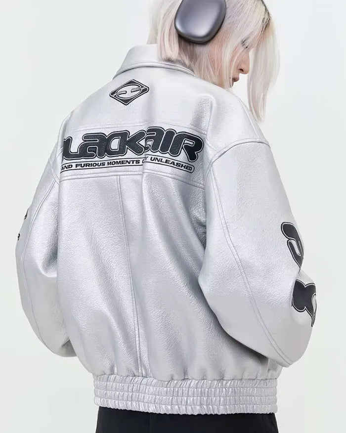 Leather racing jacket ’Vertex’