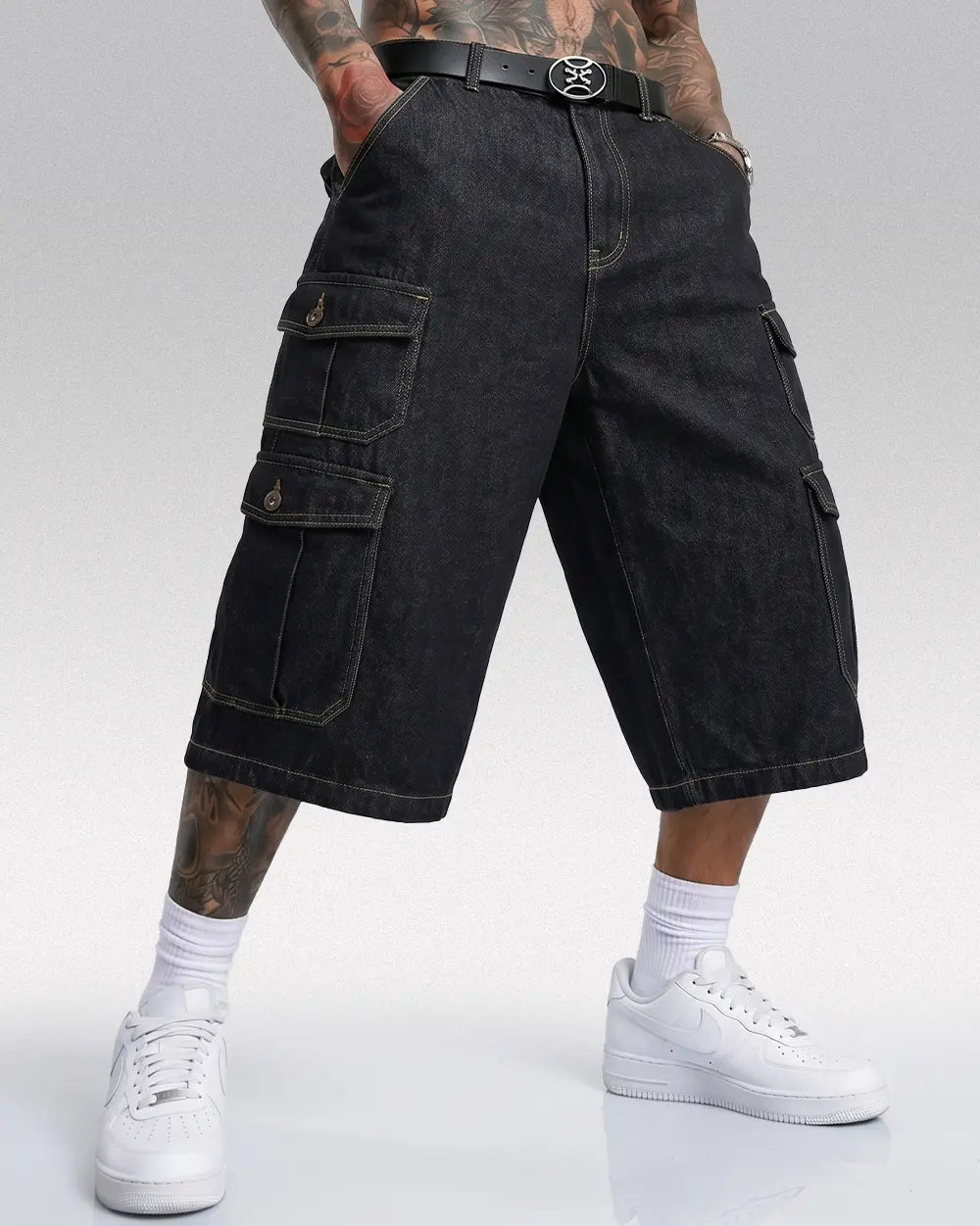 Loose jorts ’Xerox’ - black / S