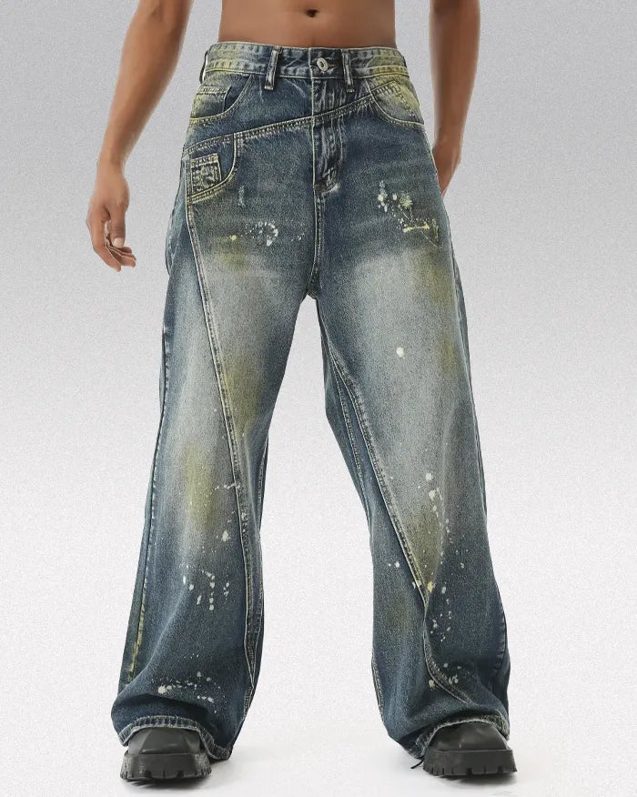 Men’s wide leg jeans ’Quark’ Blue / S