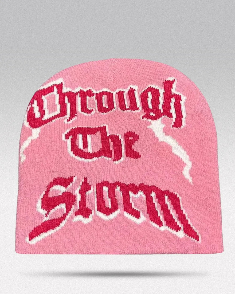 Men’s y2k beanie ’Through’ - Pink