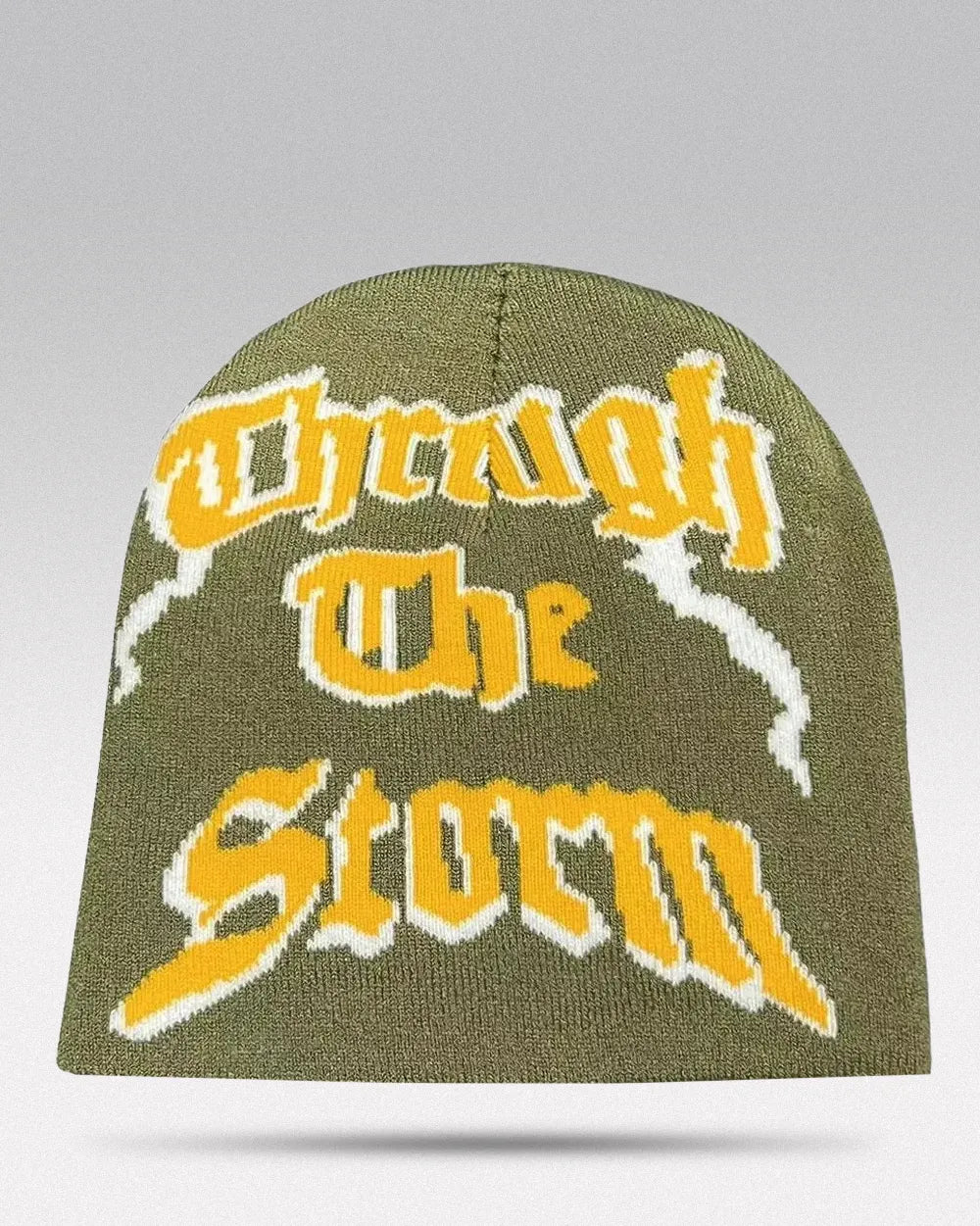 Men’s y2k beanie ’Through’ - Yellow