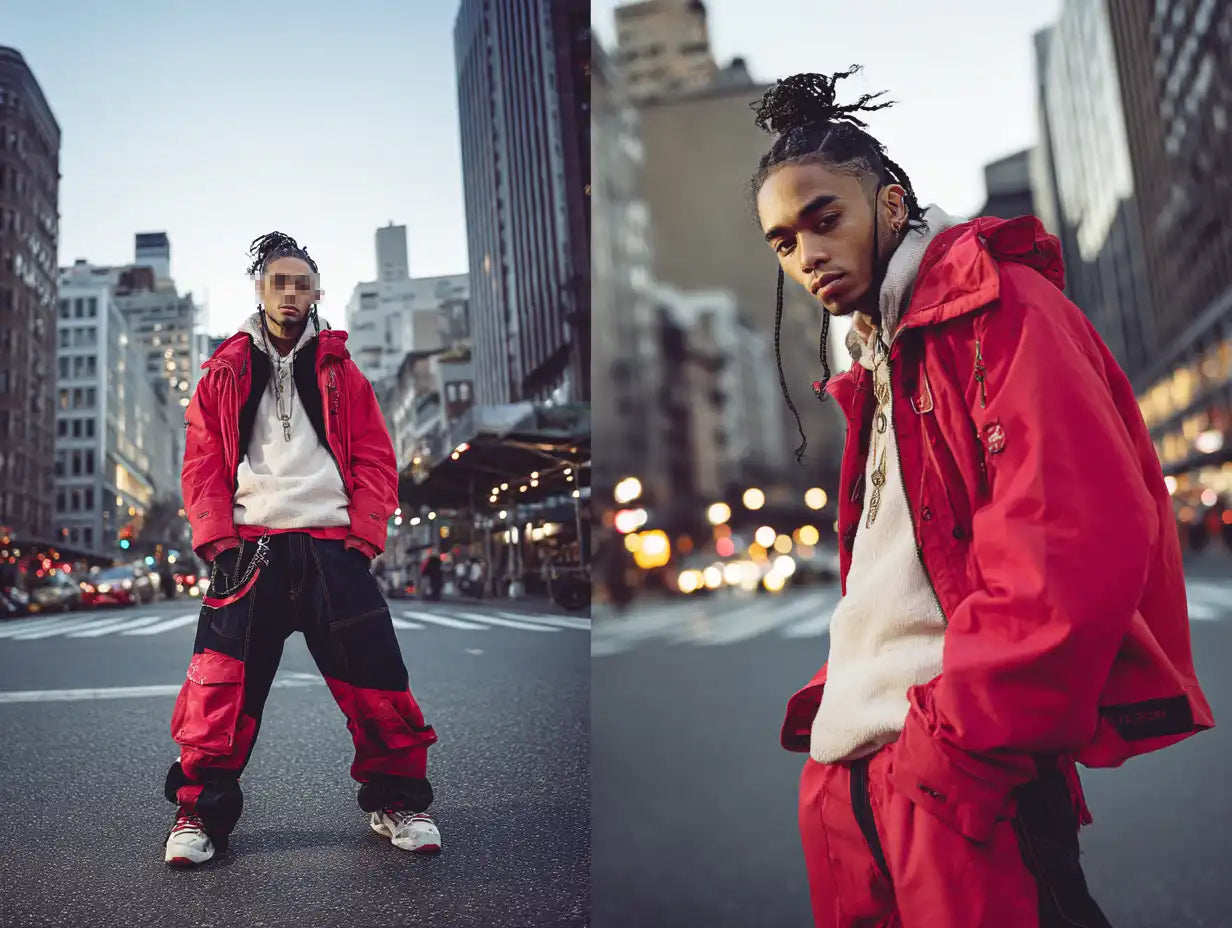 black man in y2k outfit