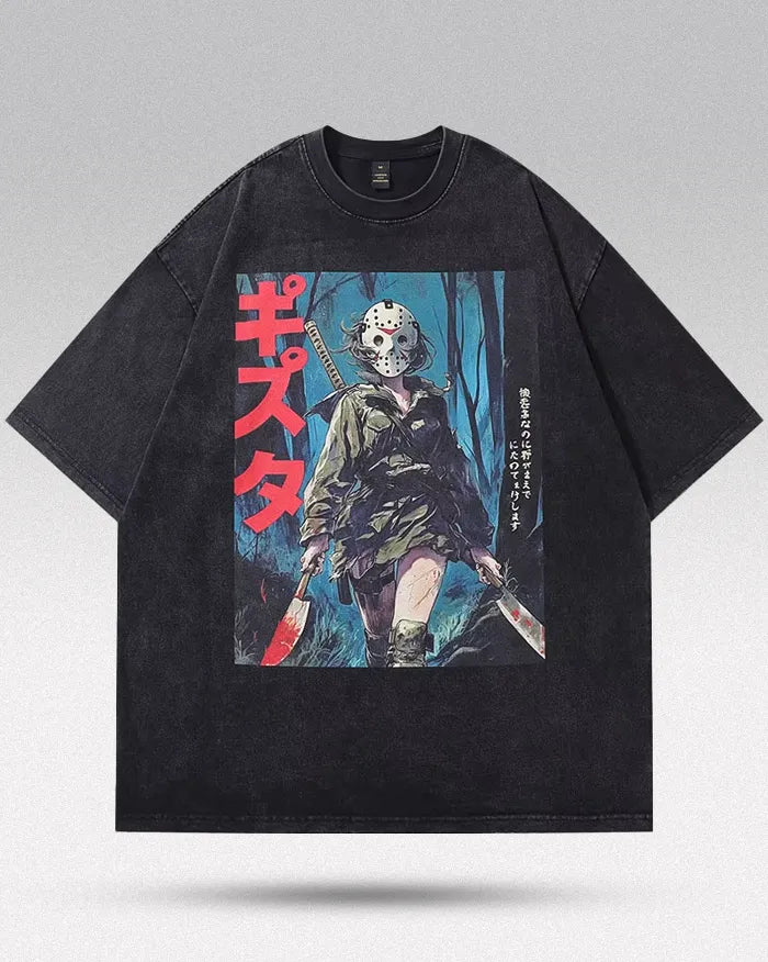Oversized anime t-shirt ’Shadow’ - XS