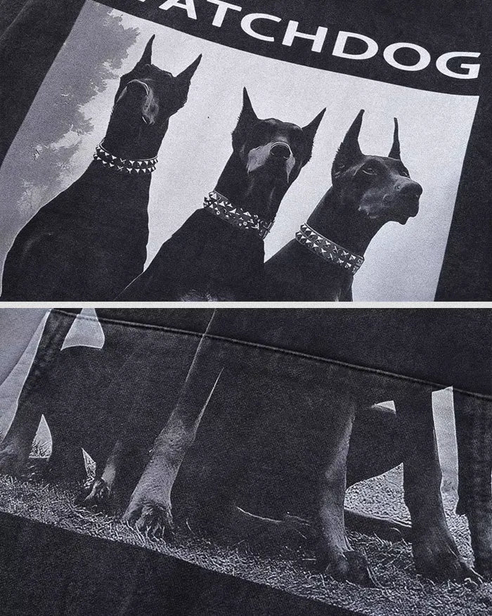 Oversized graphic hoodie ’Watchdog’