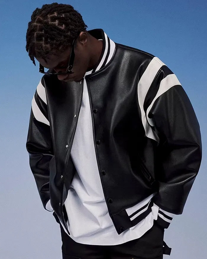 Pu Leather Bomber Jacket ’Horizon’