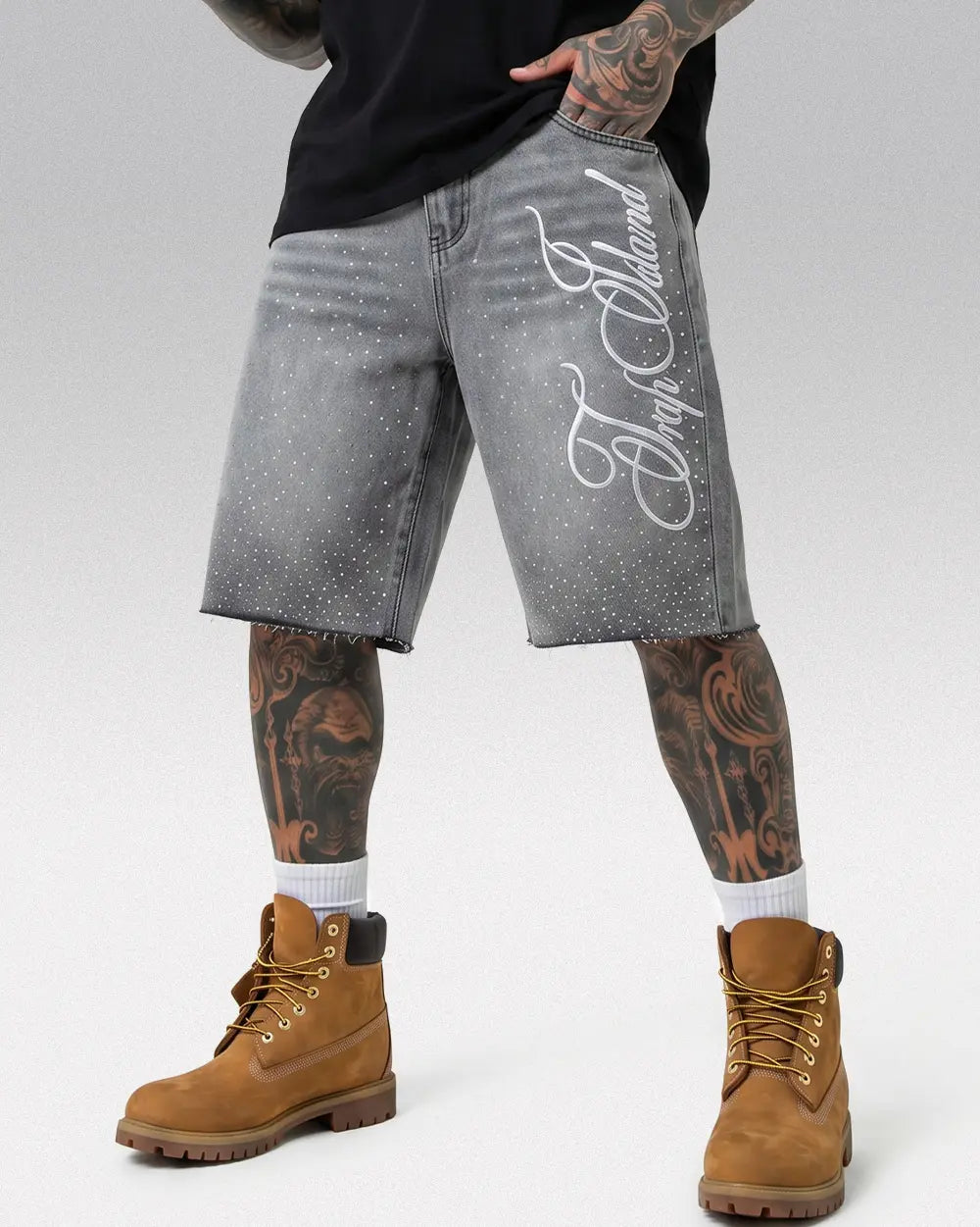 Rhinestone Jorts Men ’Draco’ - S