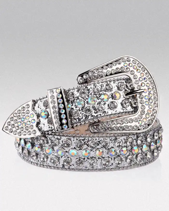 Silver Rhinestone Belt ’Dash’