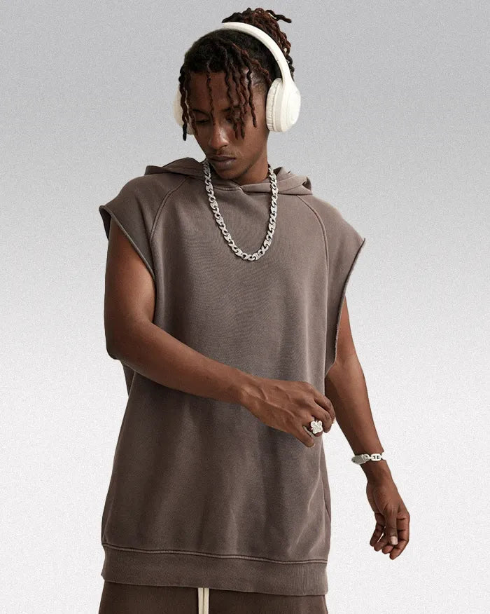 Sleeveless hoodie ’Lazuli’