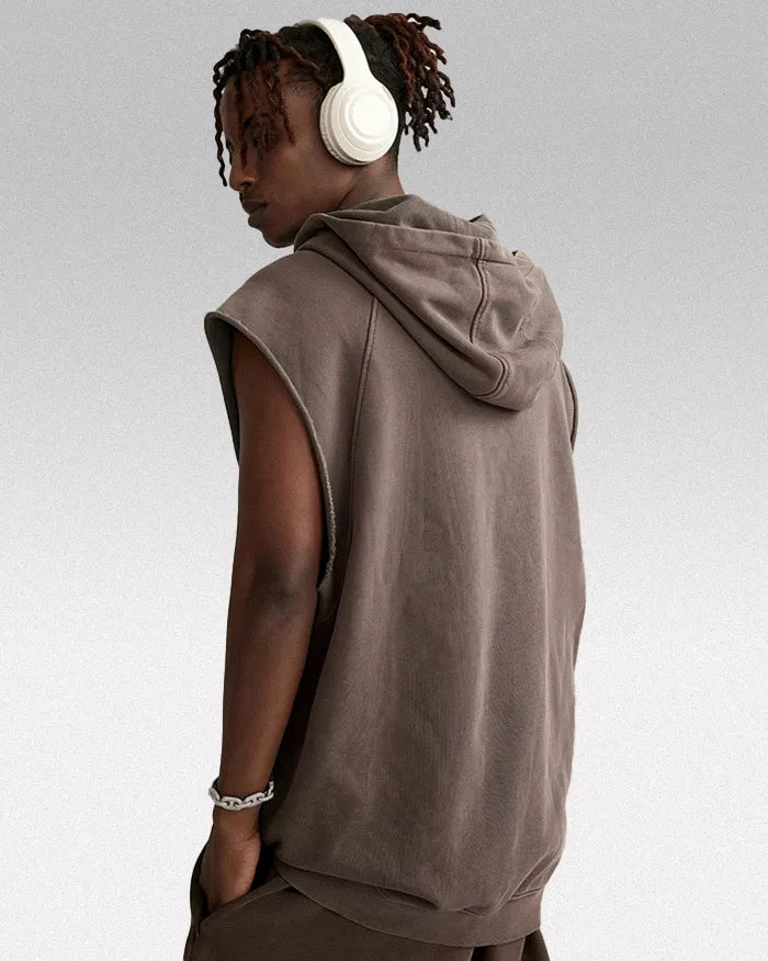 Sleeveless hoodie ’Lazuli’