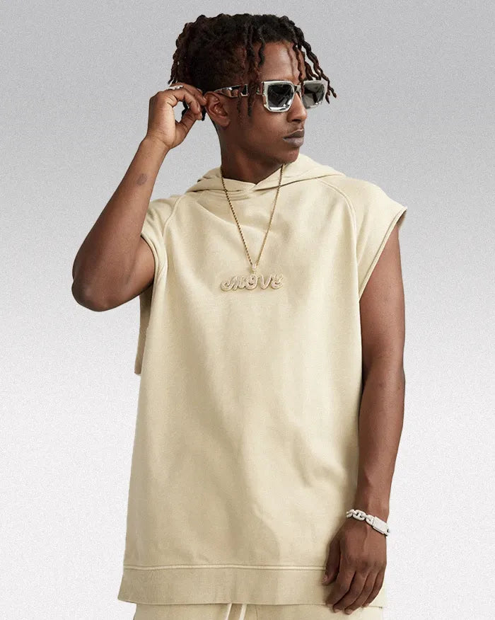 Sleeveless hoodie ’Lazuli’