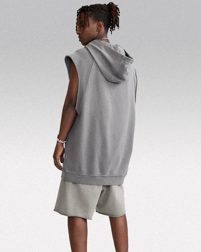 Sleeveless hoodie ’Lazuli’