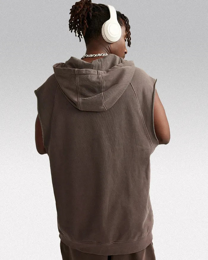 Sleeveless hoodie ’Lazuli’