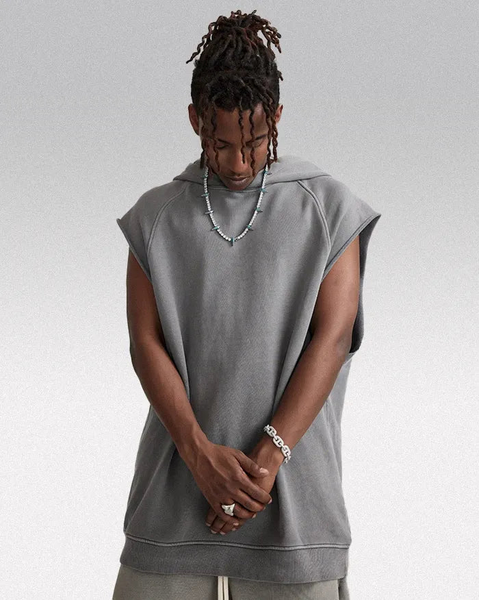 Sleeveless hoodie ’Lazuli’