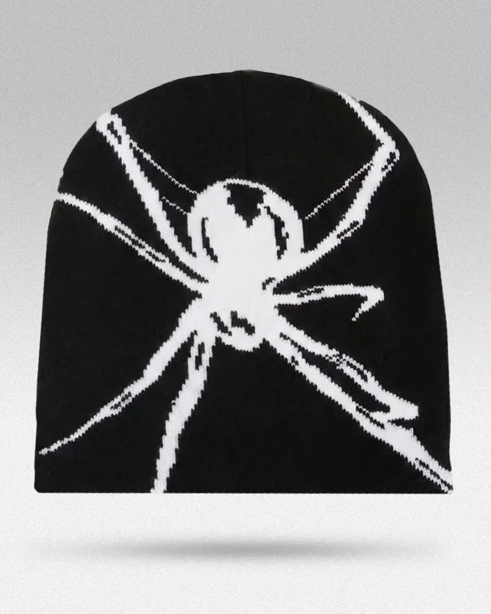 Spider Beanie Y2K ’Obsid’ - Black / one size