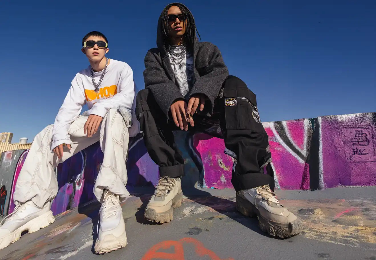 2 men in y2k fashion style