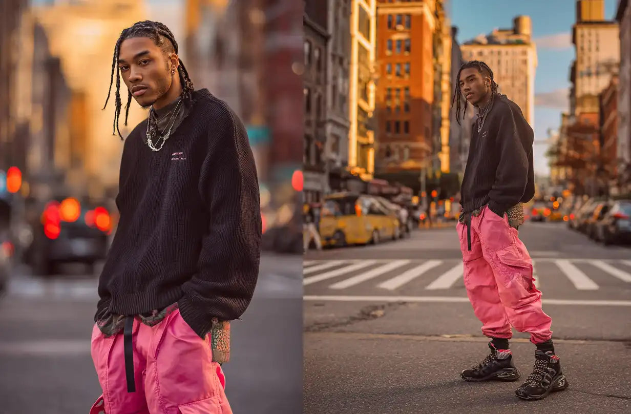 lightskin man with y2k outfit
