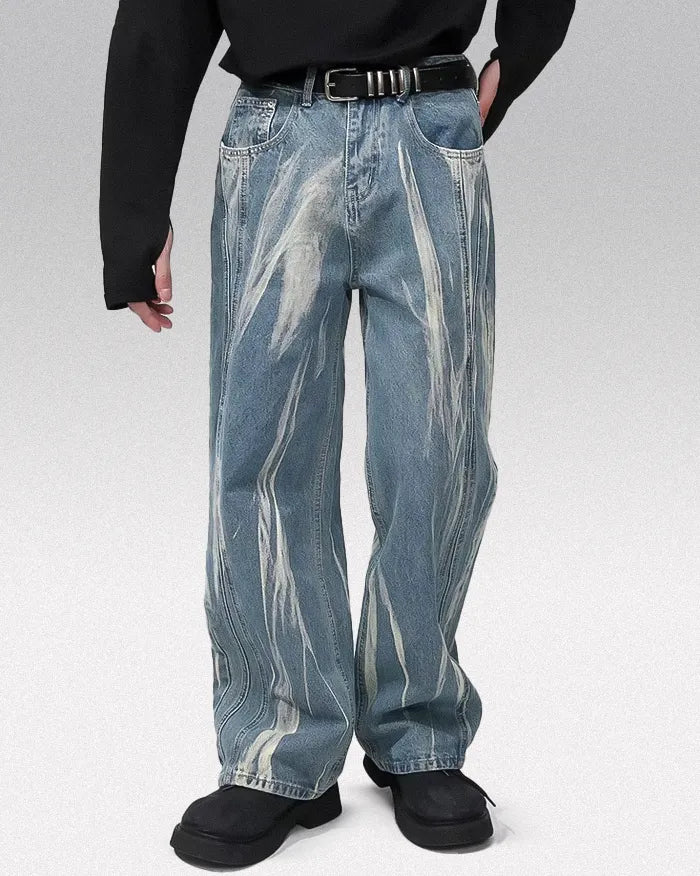 Tie Dyed jeans ’Solarflare’ - S