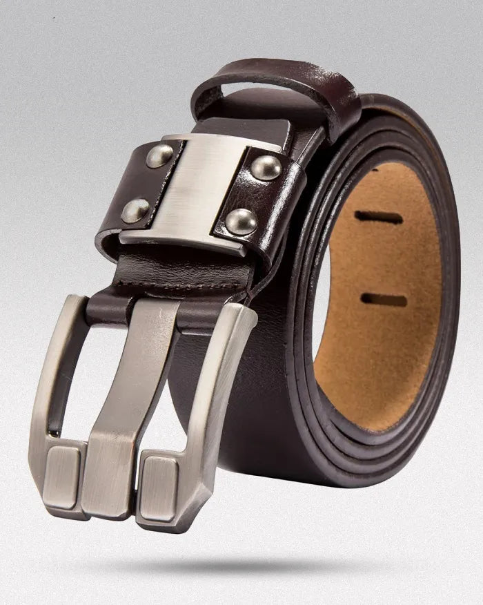Vintage belt ’Helios’ - Coffee / 110cm / 43inches