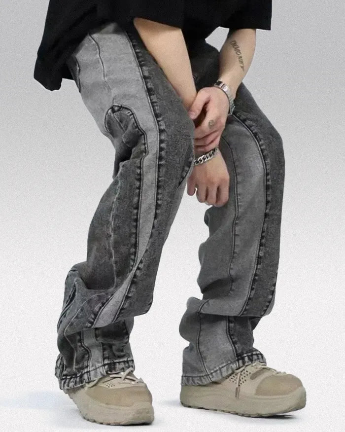 Washed trousers ’Delta’ Black / S