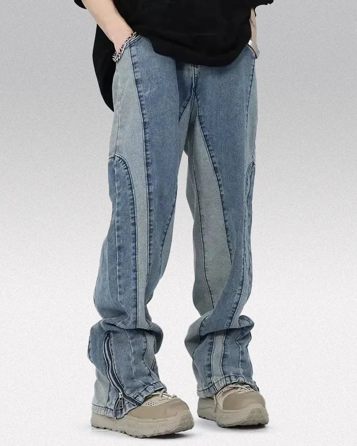 Washed trousers ’Delta’ Blue / S