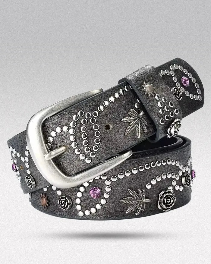 Women’s y2k belt ’Mary’ - Grey / 95cm / 37inches