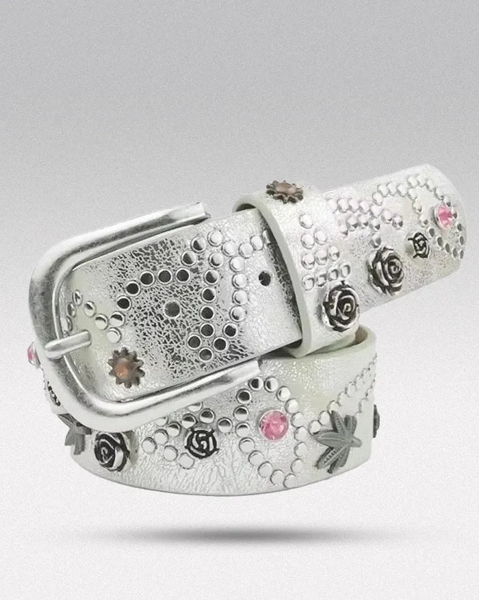 Women’s y2k belt ’Mary’ - Silver / 95cm / 37inches