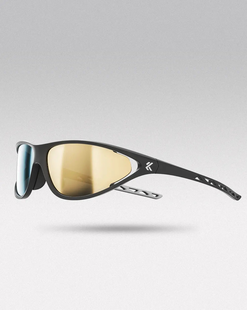 Wraparound Sunglasses Y2K ’Topaz’ - Gold