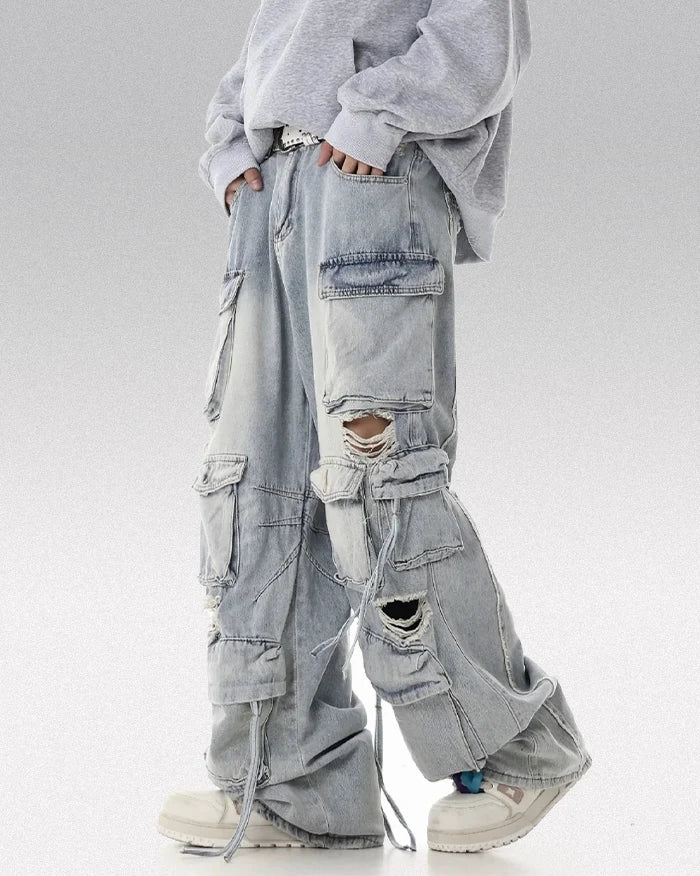 Y2k baggy pants ’Nova’ - Blue / S