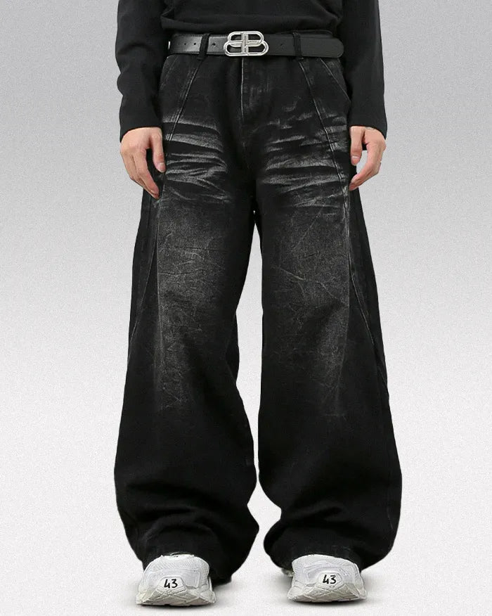 Y2k black baggy jeans ’Sonic’ - S