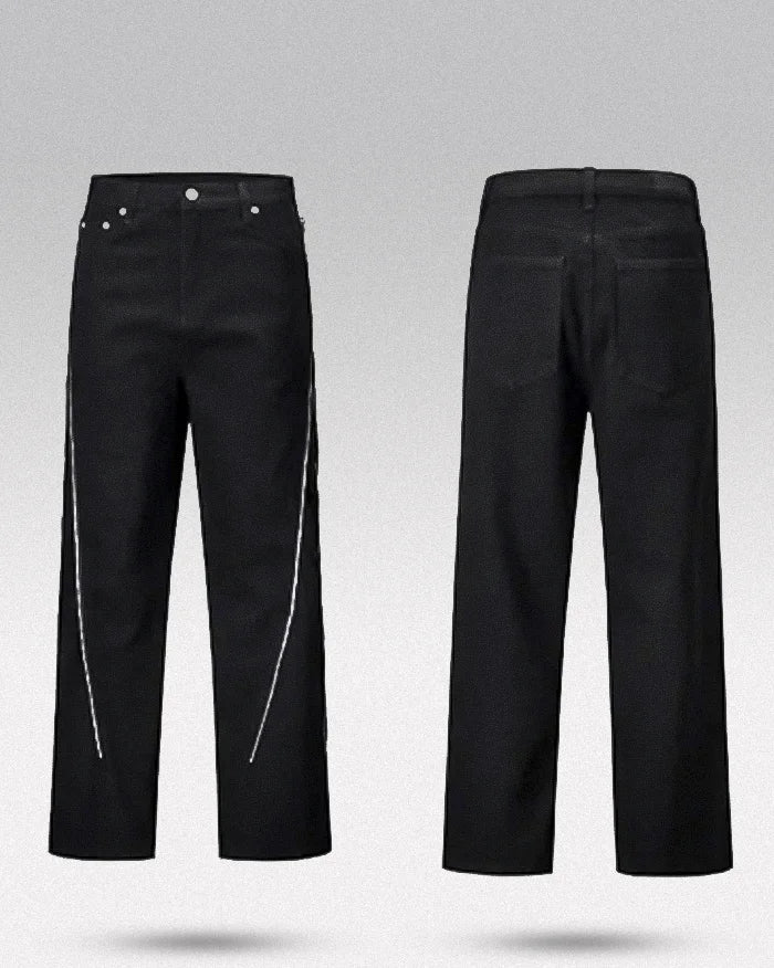 Y2k black jeans men ’Eclipse’