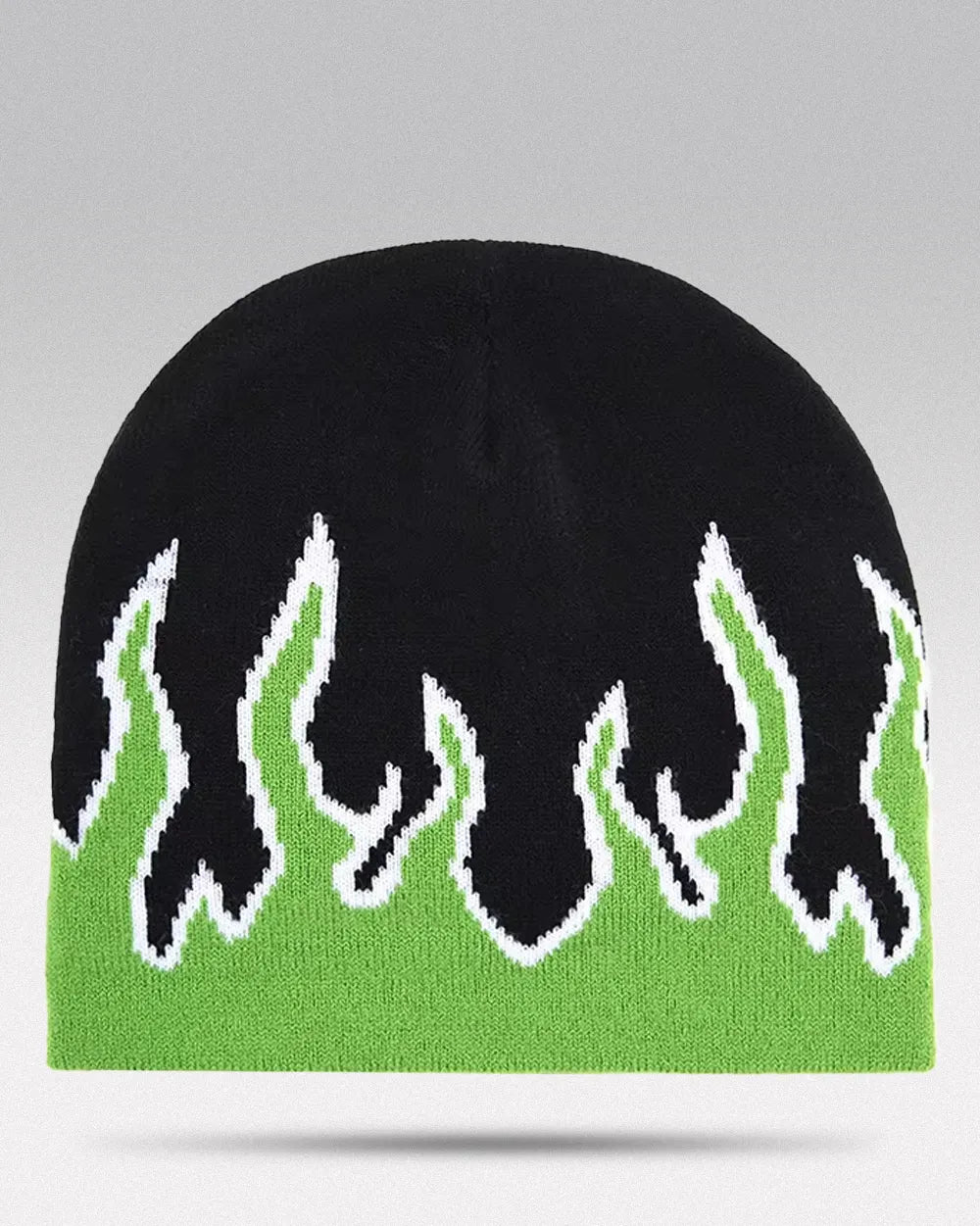 Y2K Flame Beanie - Green