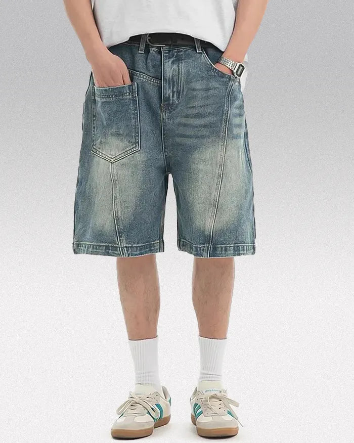 Y2k jean shorts ’Iridium’ - M