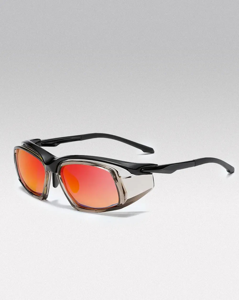 Y2K Polarized Sunglasses ’Nexon’ - Red / Brown