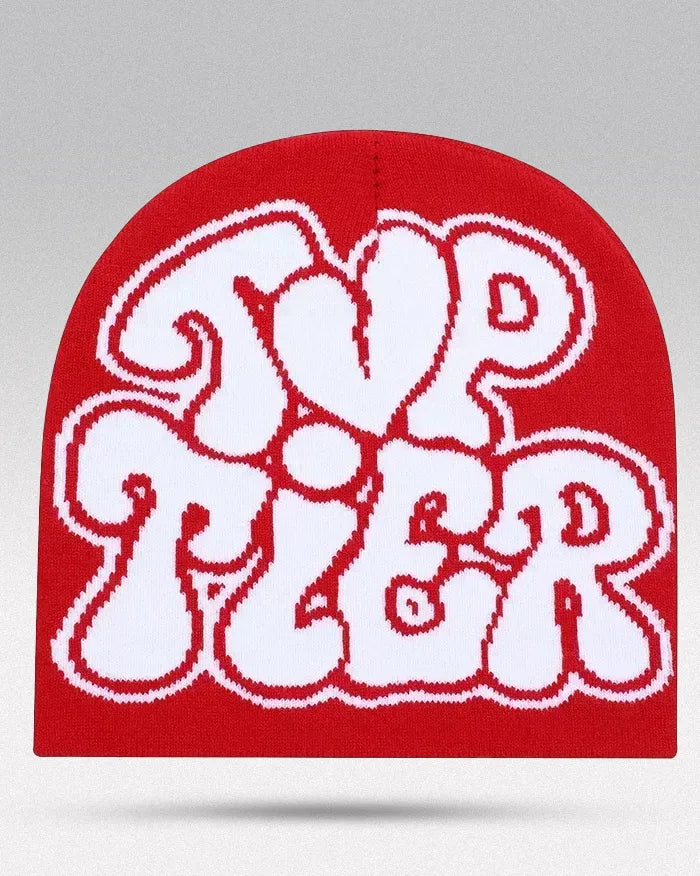 Y2K style beanie ’Top’ - Red / One Size