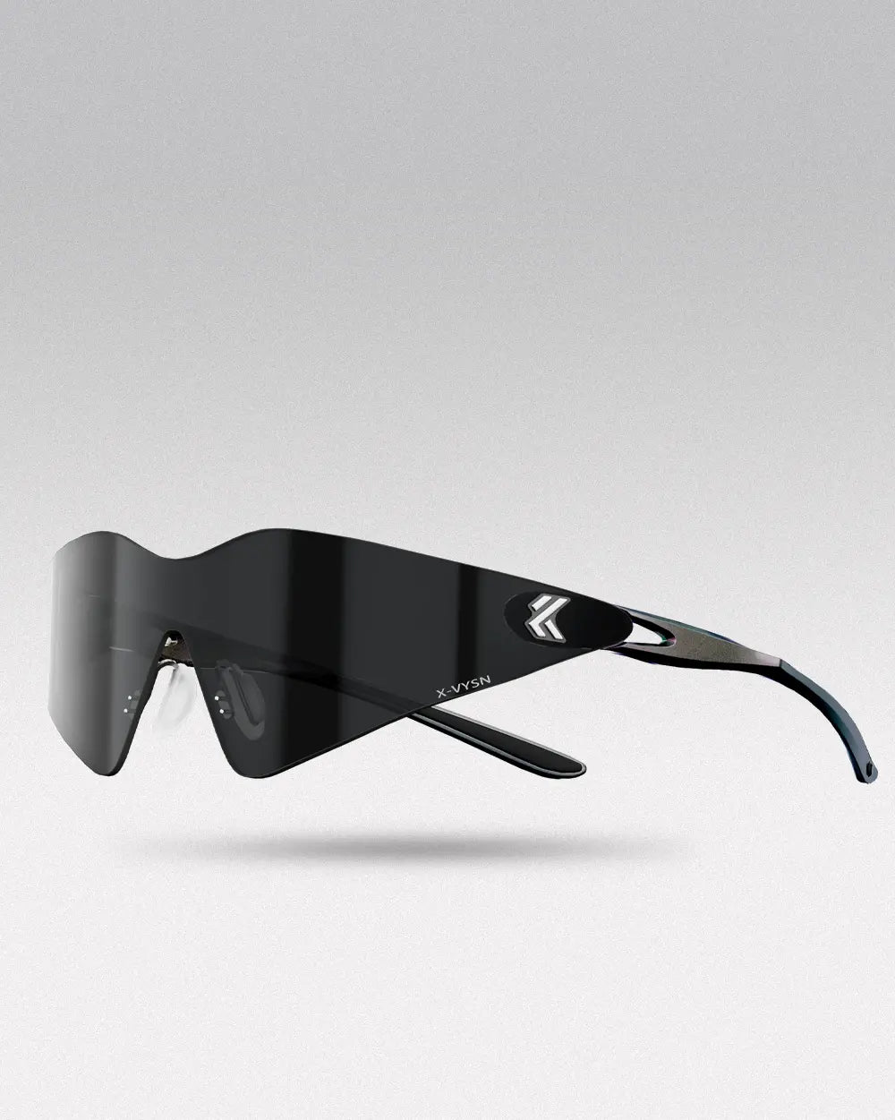 Y2K Visor Sunglasses ’Ashen’ - Black