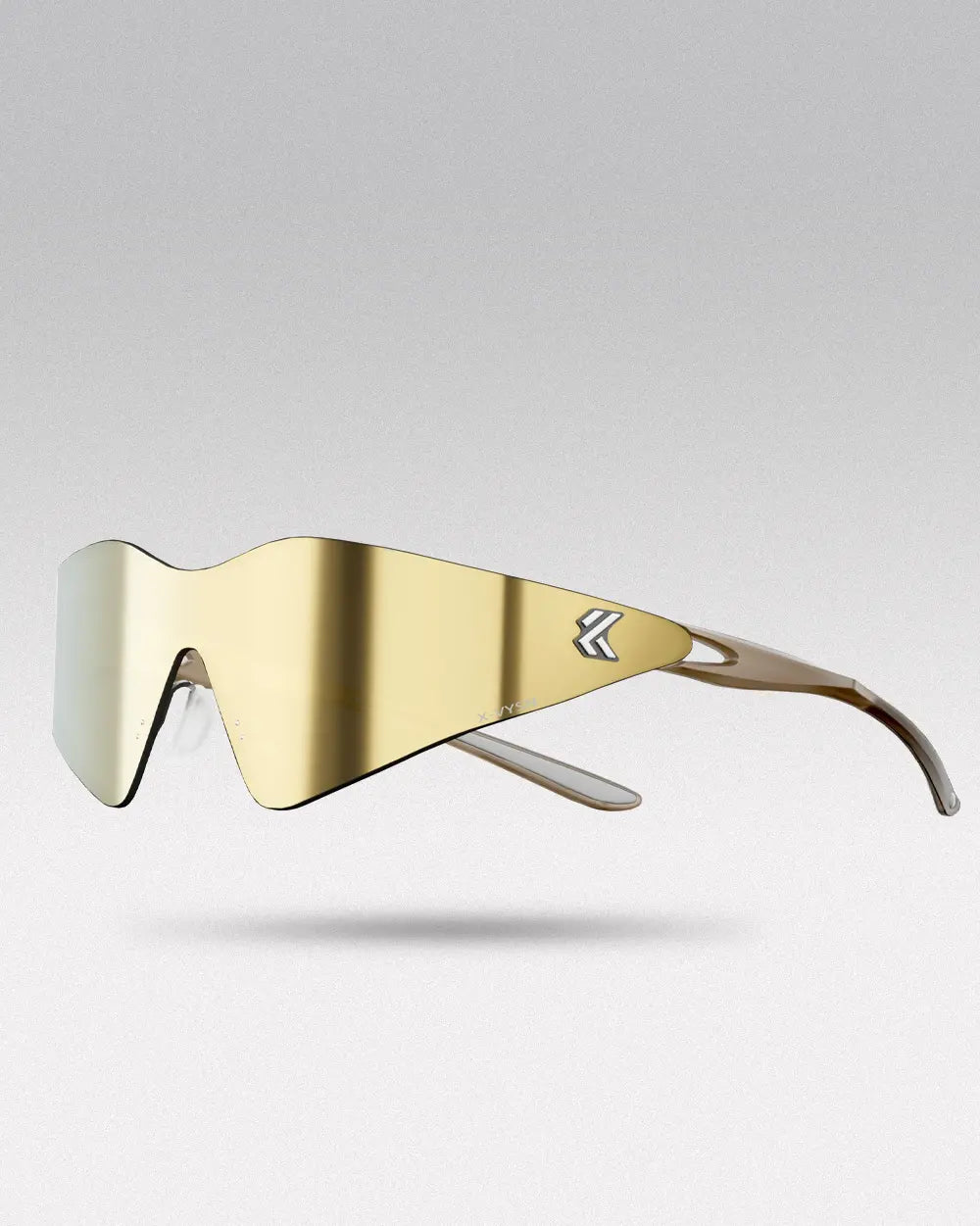 Y2K Visor Sunglasses ’Ashen’ - Gold